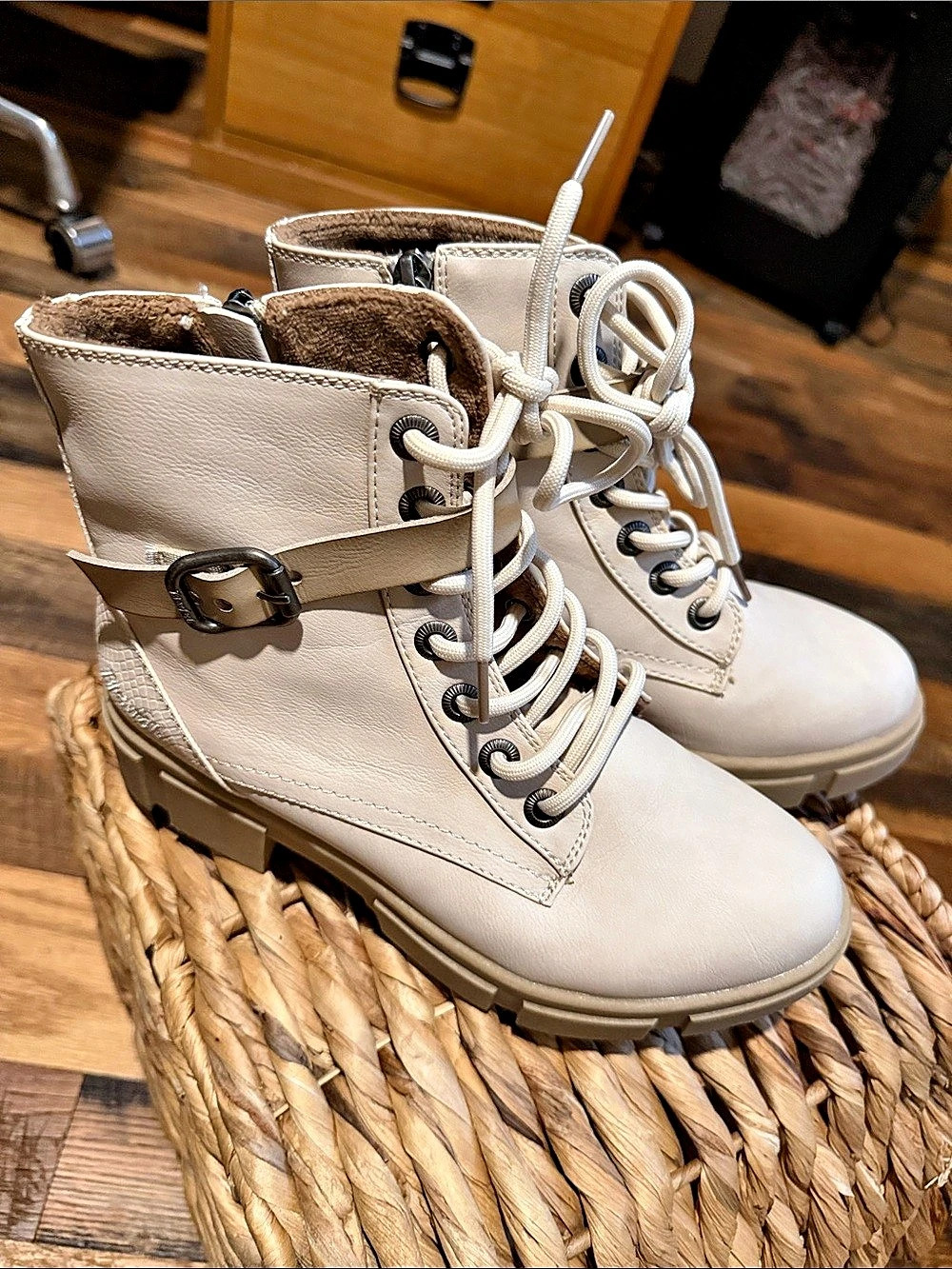 Blowfish Malibu Anderson Combat Bootie in White